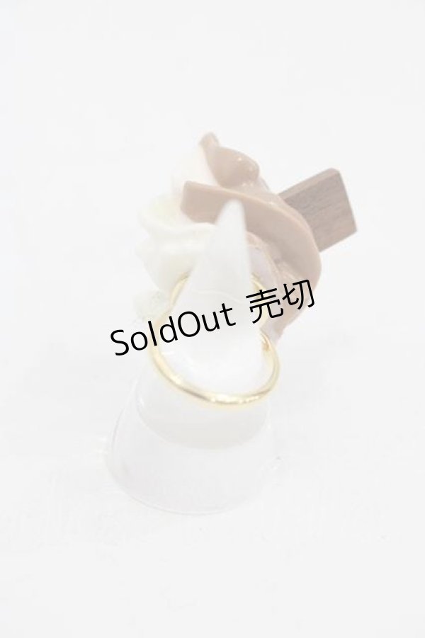 画像2: Q-pot. / チョコレートミックスホイップリング  チョコＸ白 I-25-04-12-010-QP-AC-HD-ZI (2)