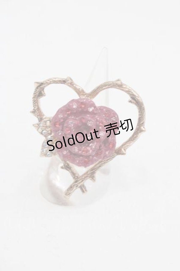 画像1: MILK / ローズinハートリング 11号 ピンクゴールド I-25-04-12-011-ML-AC-HD-ZI (1)