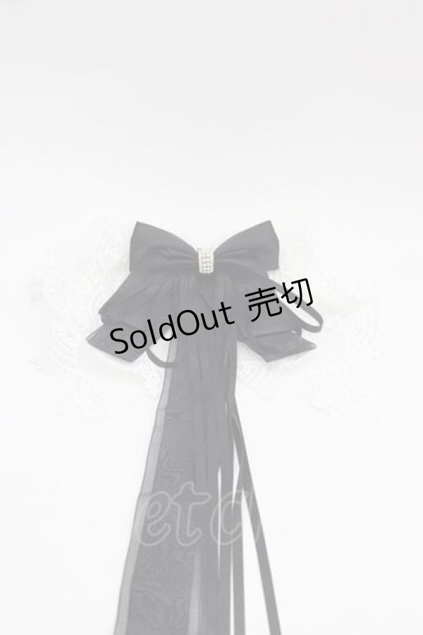 画像1: LOLITAその他(お買取対象外) / リボンレースバレッタ  黒Ｘ白 I-25-04-12-037-LO-AC-HD-ZI (1)