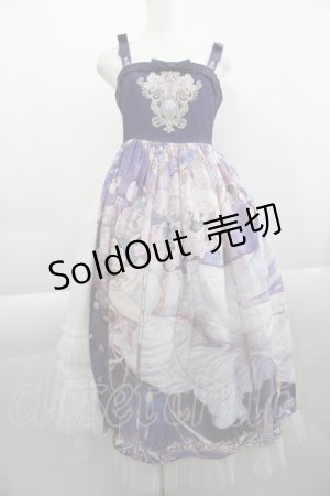 画像: cel / 絵画女神風プリントジャンパースカート M パープル I-25-04-16-047-LO-OP-HD-ZS