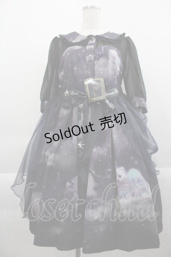 画像1: Royal Princess Alice / Sweet Dreams Fantasia〜甘い夢の幻想曲〜ペプラム付きワンピース  ブラック I-25-04-16-053-LO-OP-HD-ZI (1)