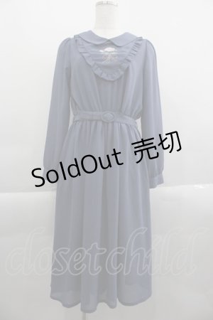 画像: Fi.n.t / ローズミニブーケ刺繍シアーワンピース  ブルー I-25-04-16-067-CA-OP-HD-ZI