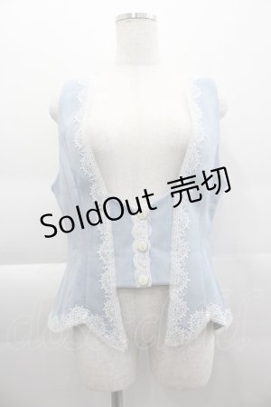 画像: 頌歌女神 / レースベスト L サックスＸ白 I-25-04-16-007-LO-TO-HD-ZI