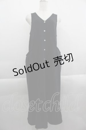 画像: Ph Blue / スナップボタンノースリーブワンピース  黒 I-25-04-16-070-LO-OP-HD-ZI
