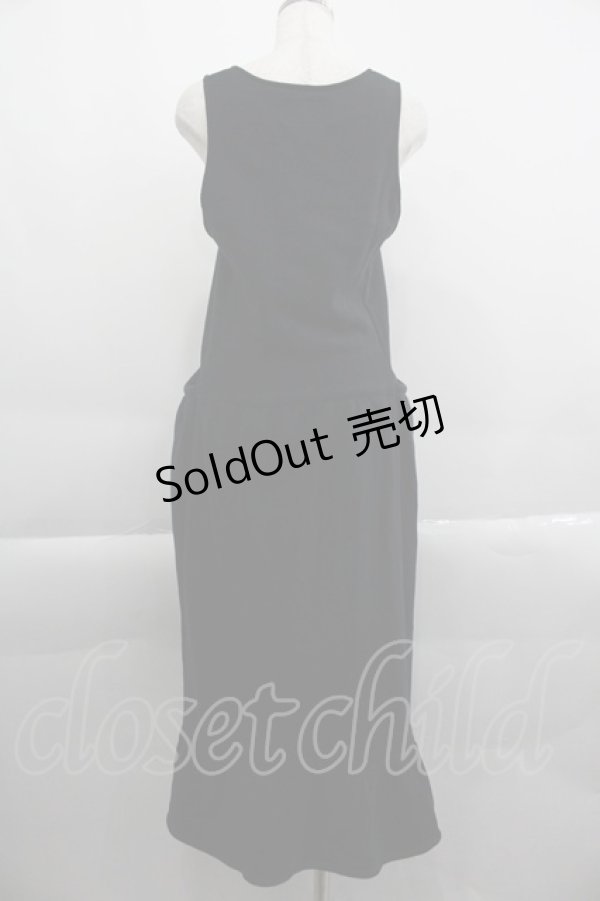 画像2: Ph Blue / スナップボタンノースリーブワンピース  黒 I-25-04-16-070-LO-OP-HD-ZI (2)