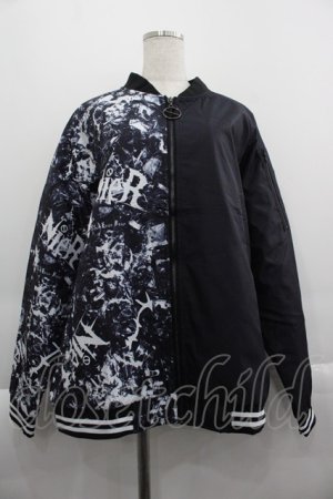 画像: NieR Clothing / 2トーン切替ブルゾン  黒Ｘ白 I-25-04-16-081-PU-JA-HD-ZI