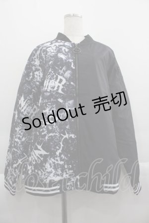 画像: NieR Clothing / 2トーン切替ブルゾン  黒Ｘ白 I-25-04-16-081-PU-JA-HD-ZI