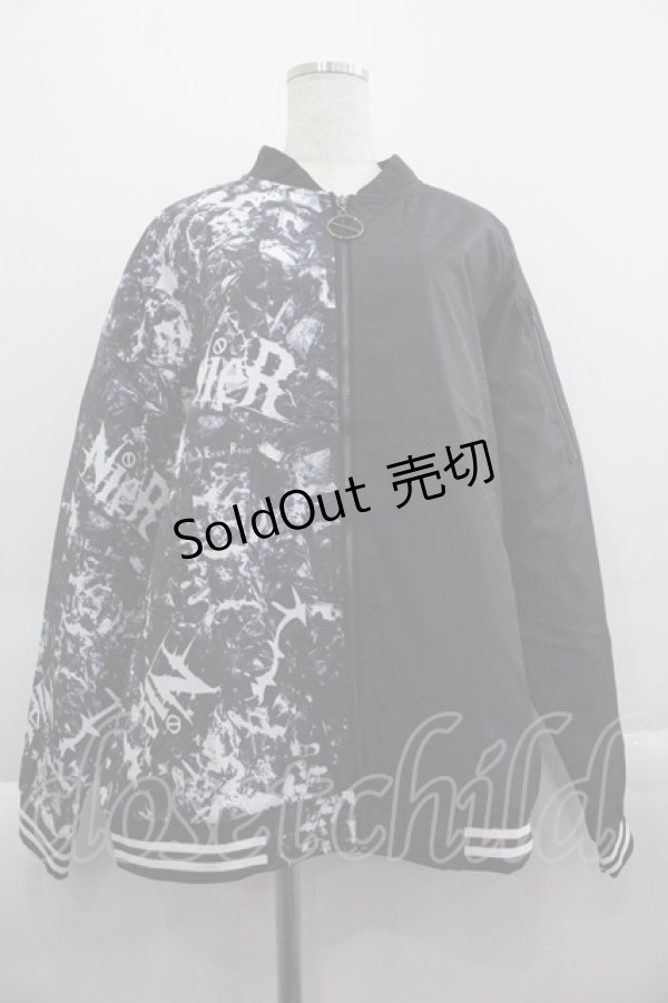 画像1: NieR Clothing / 2トーン切替ブルゾン  黒Ｘ白 I-25-04-16-081-PU-JA-HD-ZI (1)