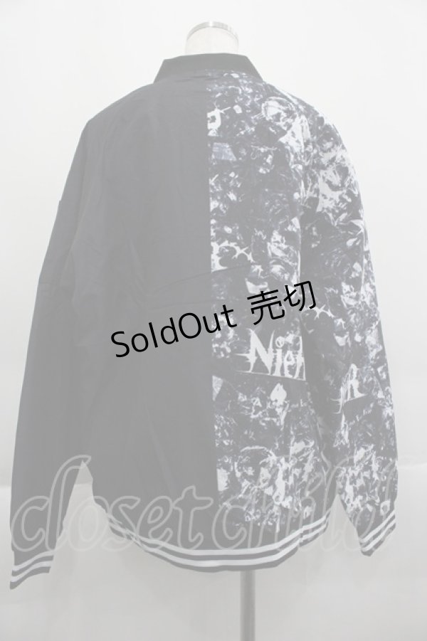 画像2: NieR Clothing / 2トーン切替ブルゾン  黒Ｘ白 I-25-04-16-081-PU-JA-HD-ZI (2)