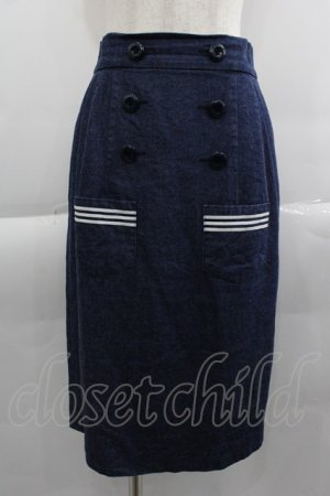 画像: MILK / Sailorタイトスカート  青デニム I-25-04-16-092-ML-SK-HD-ZI