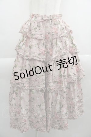 画像: PINK HOUSE / バラの森柄スカート  ピンク I-25-04-16-096-LO-SK-HD-ZI
