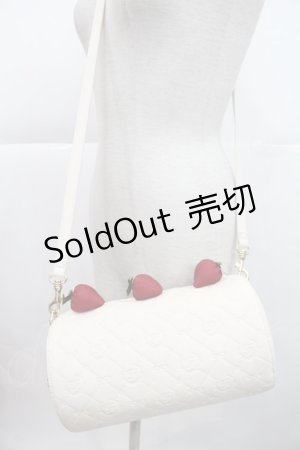 画像: Maison de FLEUR / モノグラムロールケーキショルダーバッグ  アイボリーＸ赤 I-25-04-16-105-LO-BG-HD-ZI