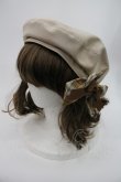 画像1: Amavel / Bears Bakeryチェックリボンベレー帽  ブラウン I-25-04-16-117-CA-AC-HD-ZI (1)