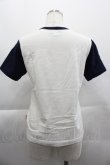 画像2: Powder / 金魚プリントTシャツ S 白Ｘ紺 I-25-04-16-028-LO-TO-HD-ZI (2)