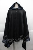 画像1: NieR Clothing / 総柄フード着物袖パーカー  黒Ｘ青 I-25-04-16-032-PU-TO-HD-ZI (1)