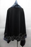 画像2: NieR Clothing / 総柄フード着物袖パーカー  黒Ｘ青 I-25-04-16-032-PU-TO-HD-ZI (2)