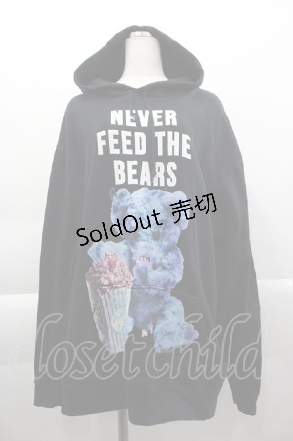 画像1: MILKBOY / NEVER FEED BEAR HOODY  ブラック I-25-04-16-036-MB-TO-HD-ZI (1)