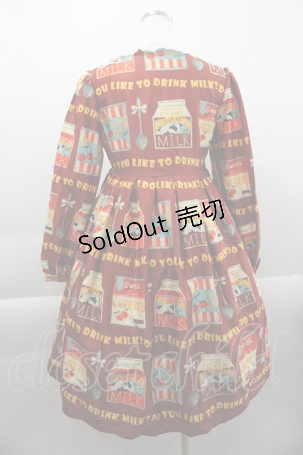 画像2: Benny's Desire / MILKプリントワンピース  赤 I-25-04-16-039-LO-OP-HD-ZI (2)