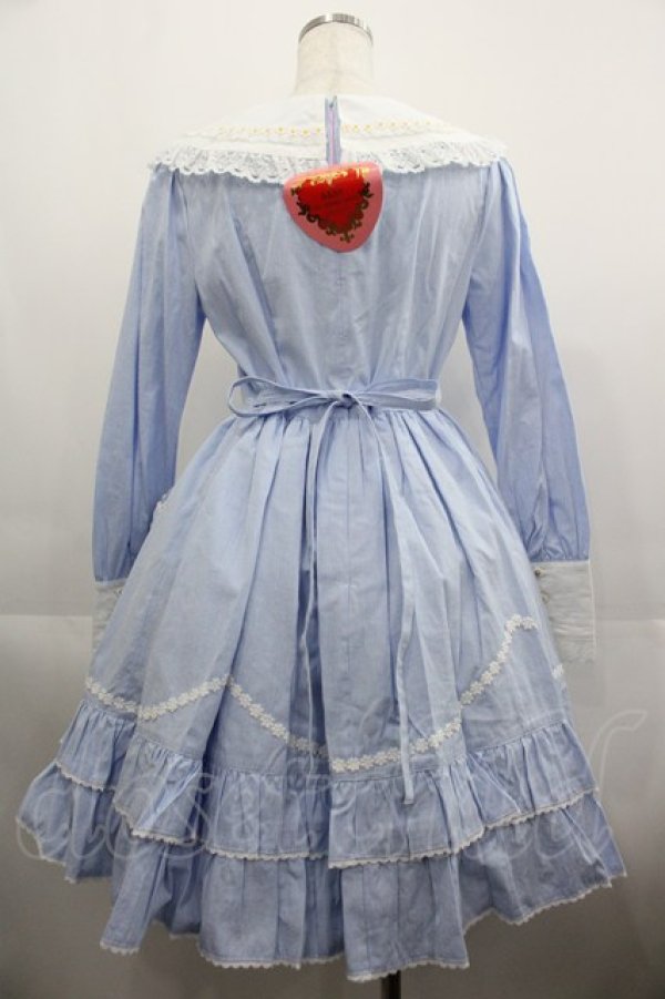 画像2: BABY,THE STARS SHINE BRIGHT / Sweet Margueriteワンピース  サックスＸ白 I-25-04-19-052-BA-OP-HD-ZI (2)