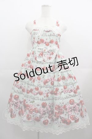 画像: BABY,THE STARS SHINE BRIGHT / チェリーランデヴー〜BABY CHERRY の恋の始まり〜柄ジャンパースカートII  ミント I-25-04-19-062-BA-OP-HD-ZY
