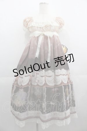 画像: ALICE and the PIRATES / Swan lake〜泡沫の涙〜柄ミニ袖ジャンパースカート  ピンク I-25-04-19-068-PA-OP-HD-ZI
