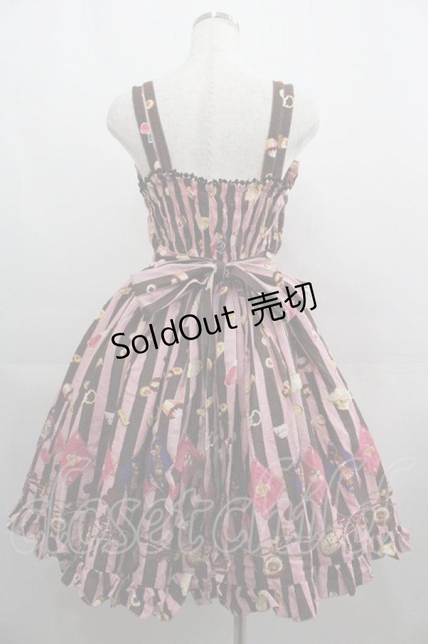 画像2: metamorphose / おかしなくにのTea Partyシャーリングジャンパースカート&リボンバレッタセット  ピンク I-25-04-19-077-ME-OP-HD-ZI (2)