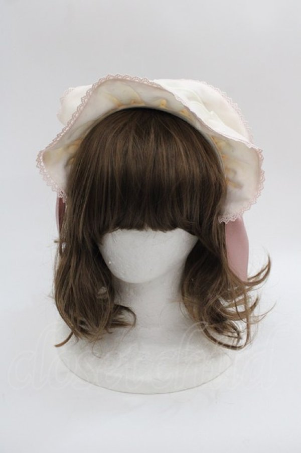 画像1: axes femme kawaii / ドットチュールフリルカチューシャ  ピンク I-25-04-19-007-AX-AC-HD-ZI (1)