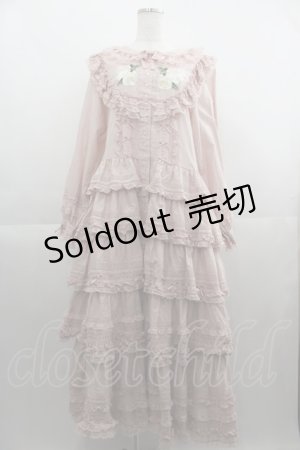 画像: PINK HOUSE / ホワイトローズ刺繍使いワンピース  ピンク I-25-04-19-111-LO-OP-HD-ZY