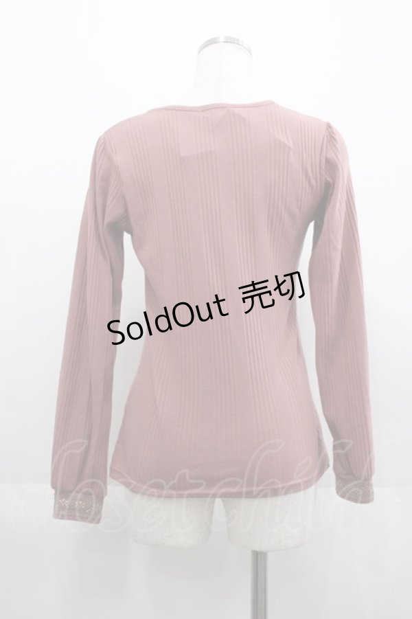 画像2: 【SALE】axes femme / スクエアレースお花付インナー  ピンク I-25-04-19-011-AX-TO-HD-ZT176 (2)