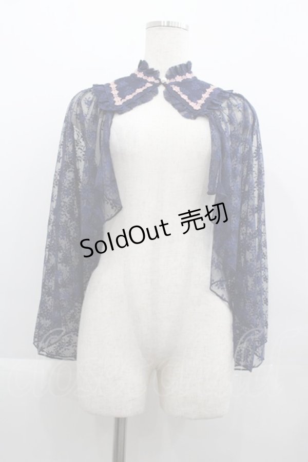 画像1: 【SALE】axes femme Kawaii / ブルーミングレースケープ M 紺 I-25-04-19-012-AX-JA-HD-ZT497 (1)
