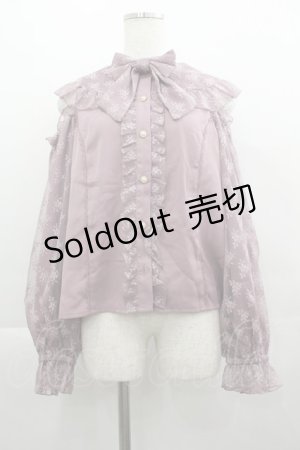 画像: axes femme kawaii / ブルーミングレースブラウス  ラベンダー I-25-04-19-013-AX-BL-HD-ZI