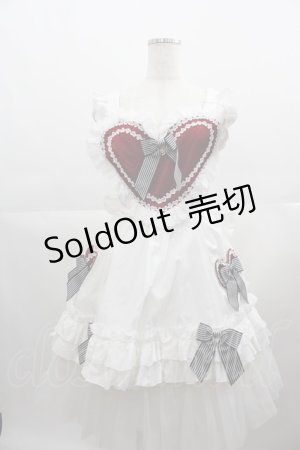 画像: BABY,THE STARS SHINE BRIGHT / アリスの HEART TRUMP エプロン  白Ｘ赤 I-25-04-19-038-BA-ZA-HD-ZI