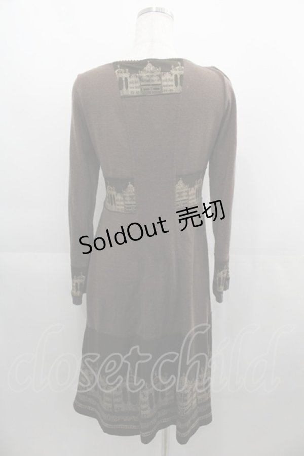 画像2: OZZ ANGELO / ゲートptカシュクールワンピース  ブラウン I-25-04-21-073-OO-OP-HD-ZI (2)