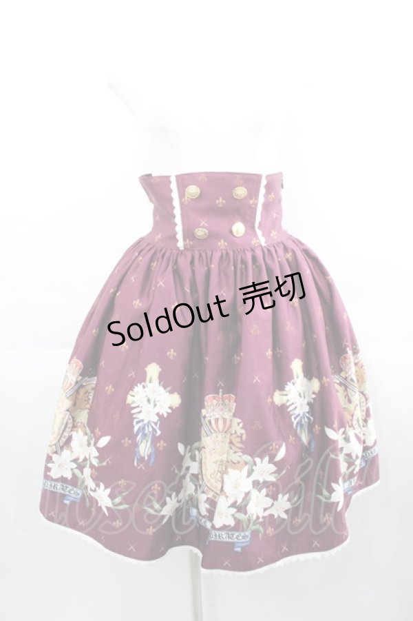 画像1: ALICE and the PIRATES / The Knights of St.Lily柄スカート  ワイン I-25-04-21-089-PA-SK-HD-ZI (1)