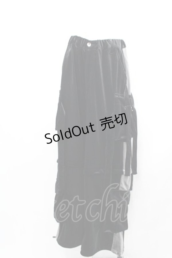 画像1: REFLEM / 2WAYワイドカーゴベロアパンツ  黒 I-25-04-21-103-PU-PA-HD-ZI (1)