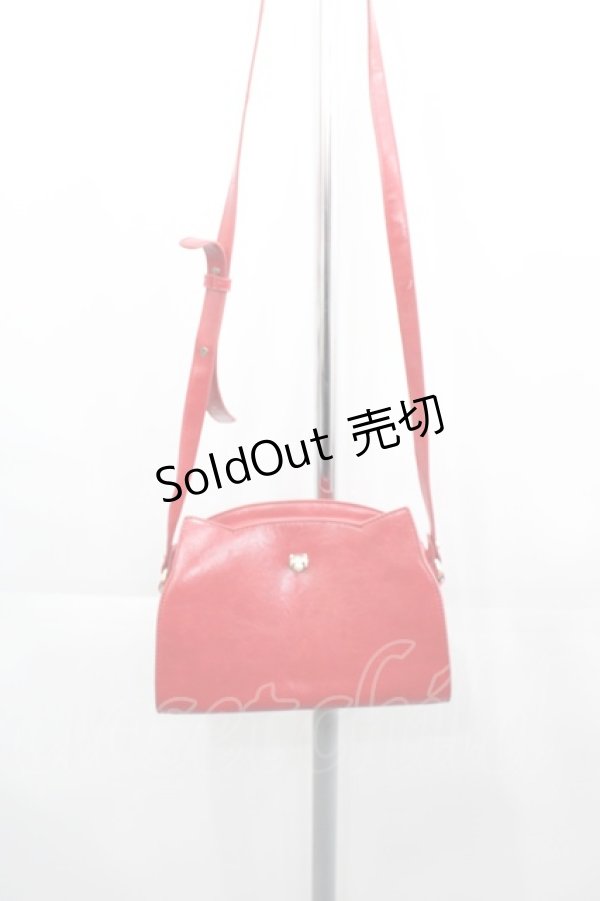 画像1: 【SALE】Franche Lippee / つやつやねこショルダーバッグ  赤 I-25-04-21-107-LO-BG-HD-ZT286 (1)