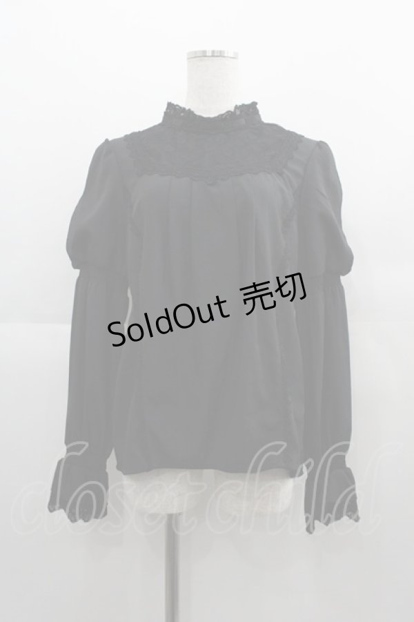 画像1: axes femme POETIQUE / ボリューム袖ブラウス M ブラック I-25-04-21-010-AX-BL-HD-ZI (1)