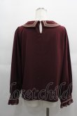 画像2: axes femme POETIQUE / 薔薇刺繍&リボンブラウス M ワイン I-25-04-21-011-AX-BL-HD-ZI (2)