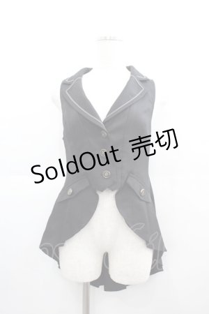 画像: axes femme POETIQUE / フィッシュテールベスト  黒 I-25-04-21-021-AX-TO-HD-ZI