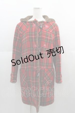 画像: PINK HOUSE / タータンチェックフードコート  赤チェック I-25-04-21-043-LO-CO-HD-ZI