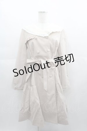画像: axes femme POETIQUE / フリル襟ガーリートレンチ M ベージュ I-25-04-21-044-AX-CO-HD-ZI