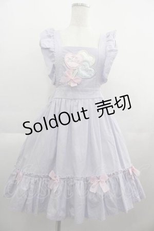 画像: Nile Perch / ハートバルーンワッペンエプロンワンピース  ラベンダー I-25-04-24-049-LO-OP-HD-ZI