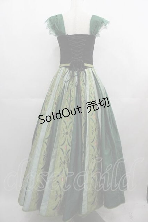 画像2: Secret Honey / Coronation dress & Necklace(Frozen Anna ver.)  グリーン I-25-04-24-066-CA-OP-HD-ZI (2)