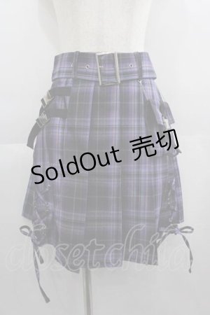 画像: axes femme POETIQUE / ミリタリースカート M パープル I-25-04-24-079-AX-SK-HD-ZI