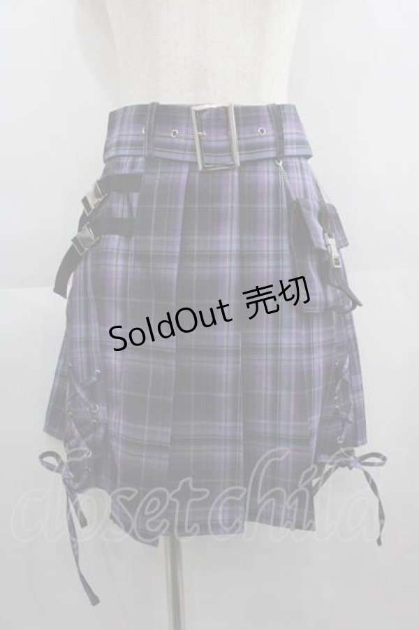 画像1: axes femme POETIQUE / ミリタリースカート M パープル I-25-04-24-079-AX-SK-HD-ZI (1)