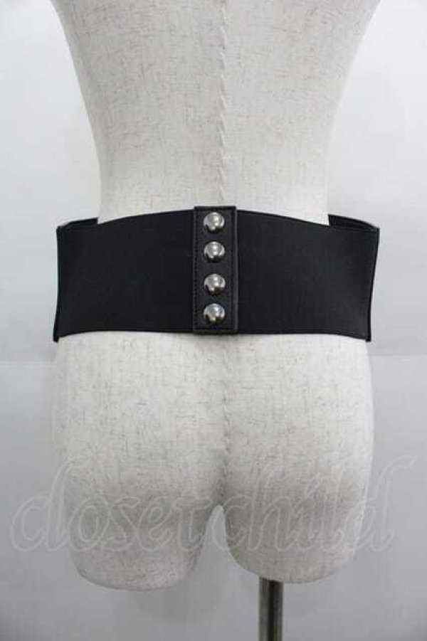 画像2: axes femme / ローズ刺繍コルセットベルト  黒 I-25-04-24-088-AX-ZA-HD-ZI (2)