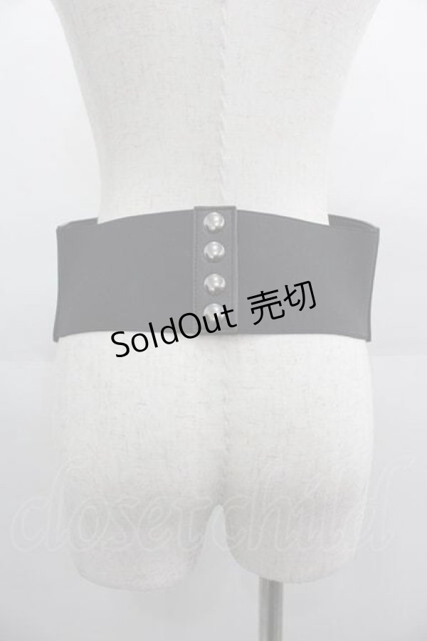 画像2: axes femme / ローズ刺繍コルセットベルト  黒 I-25-04-24-088-AX-ZA-HD-ZI (2)