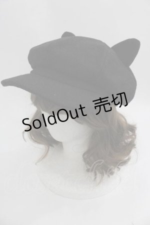 画像: LOLITAその他(お買取対象外) / ねこみみキャスケット  黒 I-25-04-24-100-LO-AC-HD-ZI