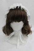 画像2: ATELIER PIERROT / レースアップフリルヘッドドレス  白 I-25-04-24-102-EL-AC-HD-ZI (2)