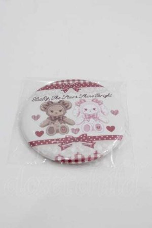 画像: BABY,THE STARS SHINE BRIGHT / Sweet Heart Check柄バッジ  白Ｘ赤 I-25-04-24-116-BA-AC-HD-ZI